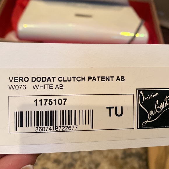 Christian Louboutin white clutch patent. - Picture 8 of 8